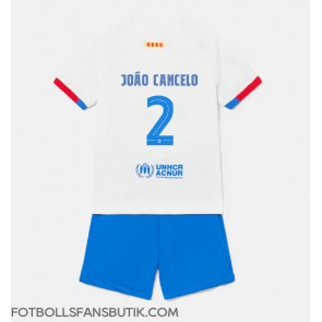 Barcelona Joao Cancelo #2 Replika Bortatröja Barn 2023-24 Kortärmad (+ Korta byxor)